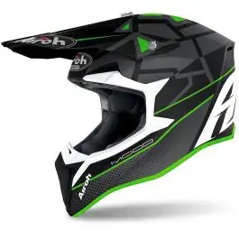 Casco cross Airoh Wraap Mood verde opaco