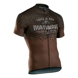 Maglia manica corta marrone caffe al volo