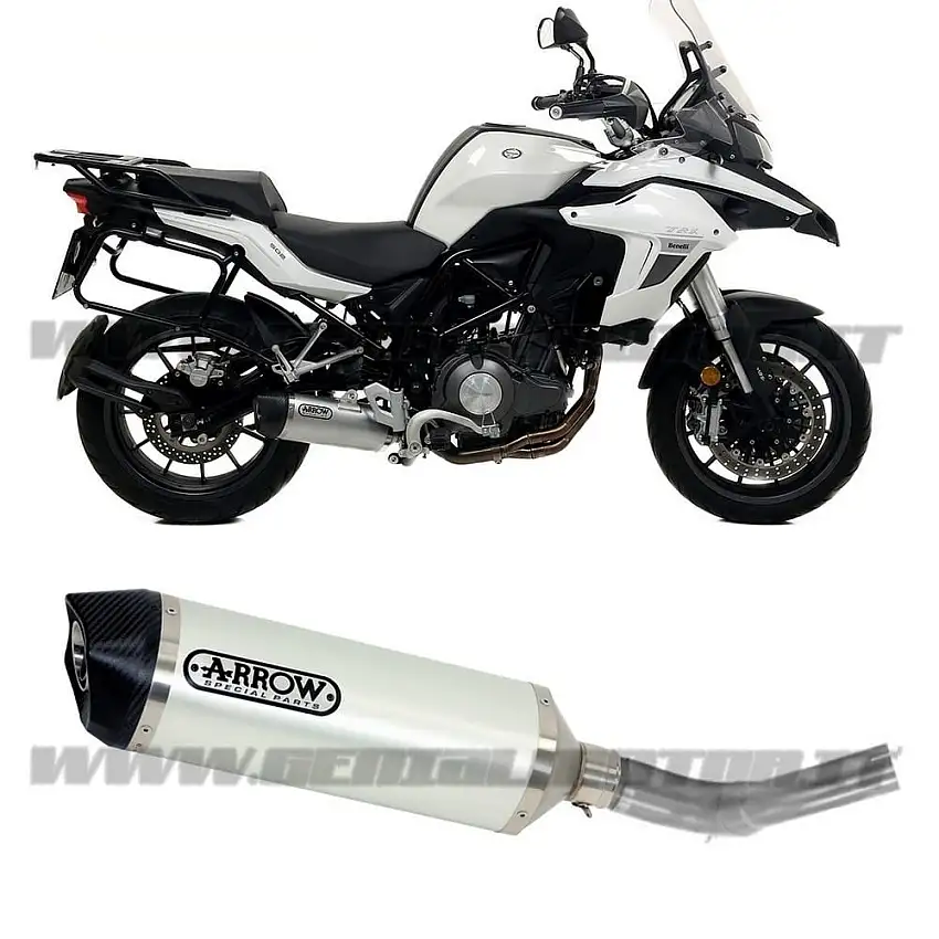 Terminale Di Scarico + Racc Kat Arrow R. Tech Allu Benelli Trk 502 2017 > 2021-71878AK--71689KZ-90881