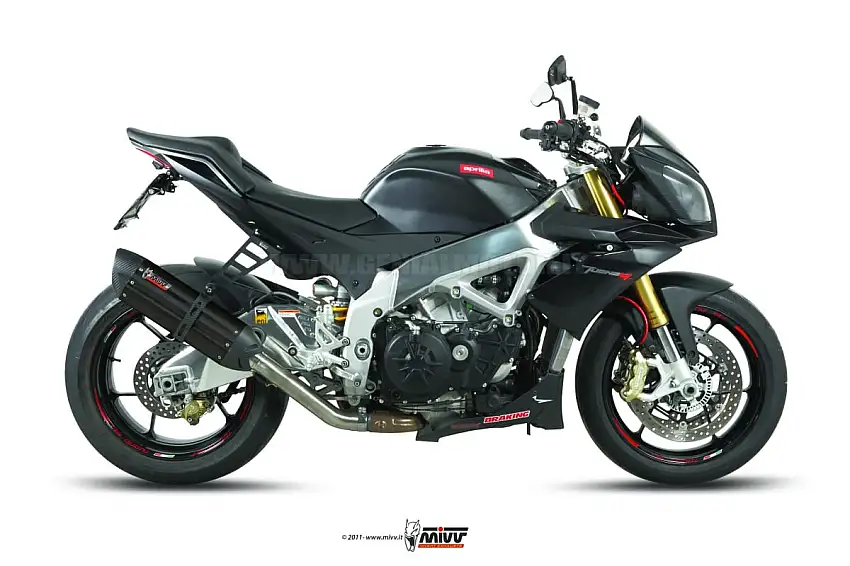 Terminale Scarico Mivv Suono Nero Acciaio Inox Aprilia Tuono V4 Aprc 2011 > 2016-A.009.L9-90737