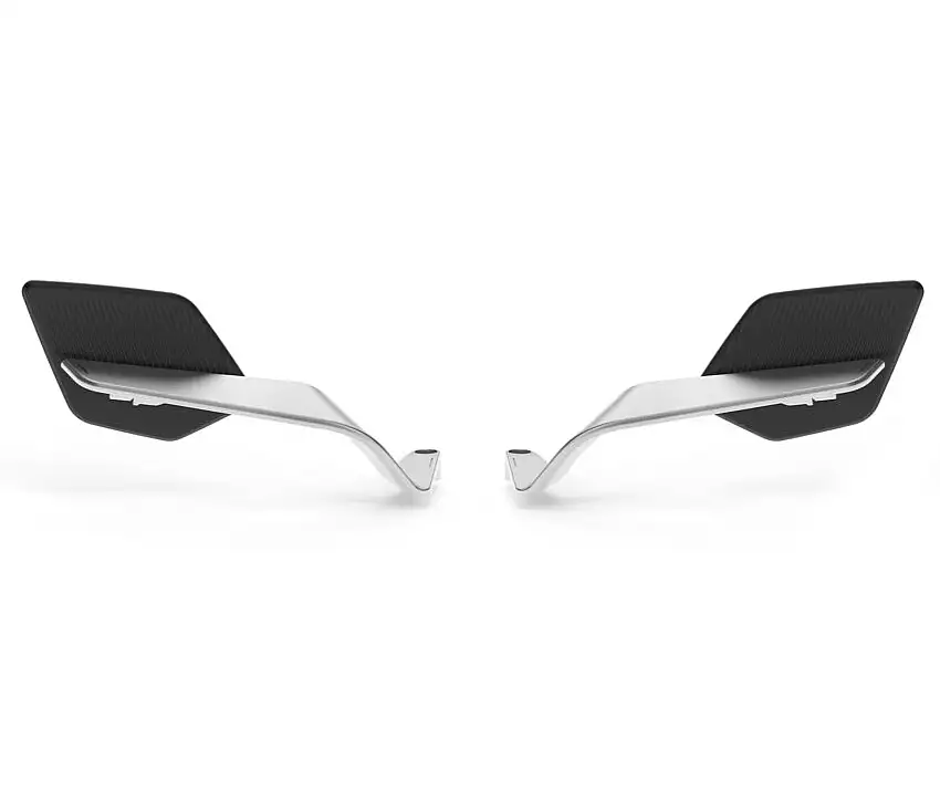 Specchietti Rizoma Stealth Max Naked, anodizzato Silver, 2 specchi