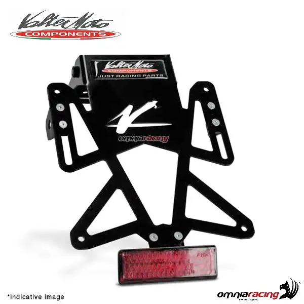 Portatarga Valtermoto completo in acciaio versione Italia per Yamaha R6 2003>2018