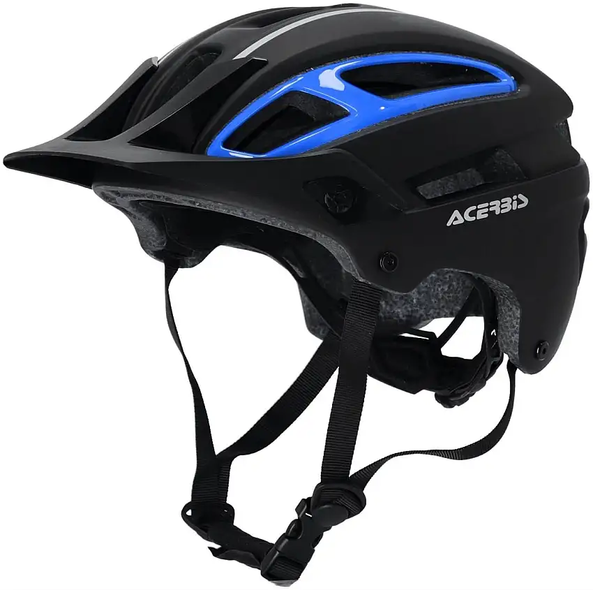 Casco BICI Acerbis DoubleP nero-blu