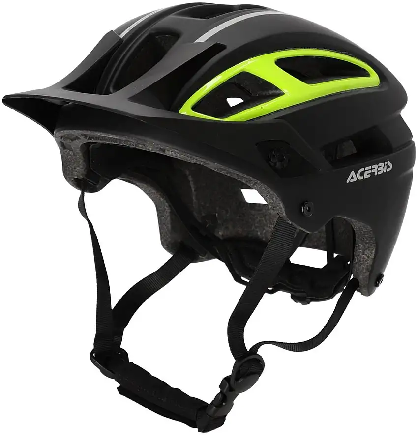 Casco BICI Acerbis DoubleP nero-giallo fluo