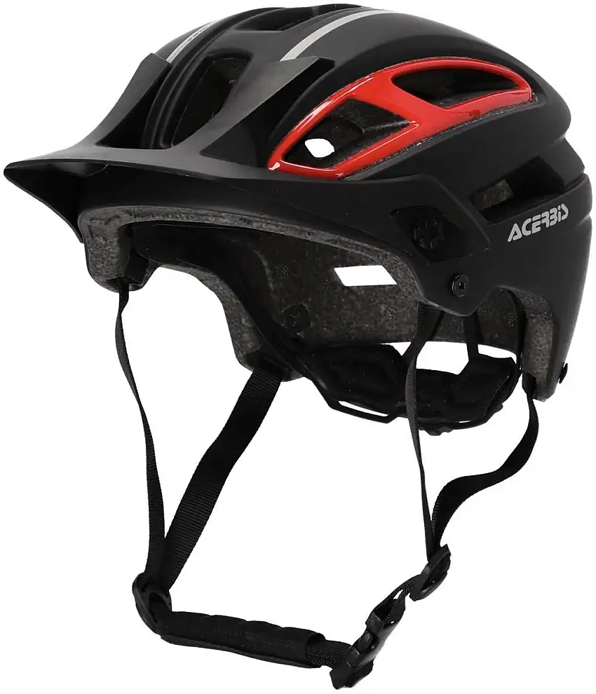 Casco BICI Acerbis DoubleP nero-rosso