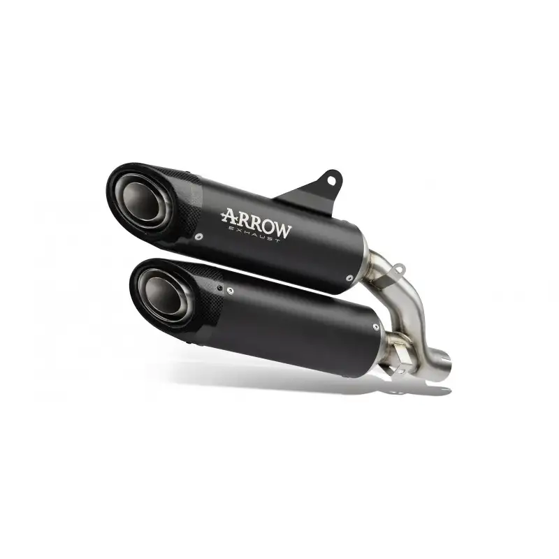 COPPIA TERMINALI DI SCARICO ARROW ROUND SIL DUCATI MONSTER 937 SP 2023-2024, TITANIO DARK/CARBONIO, DEKAT
