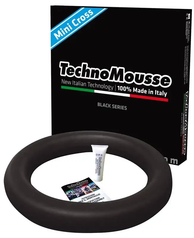 Mousse TechnoMousse modello MINICROSS anteriore misure 60/100-14 BLACK SERIES