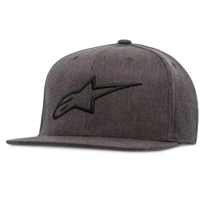 Cappello ALPINESTARS Flexfit ageless flatbill hat charcoal heather | black