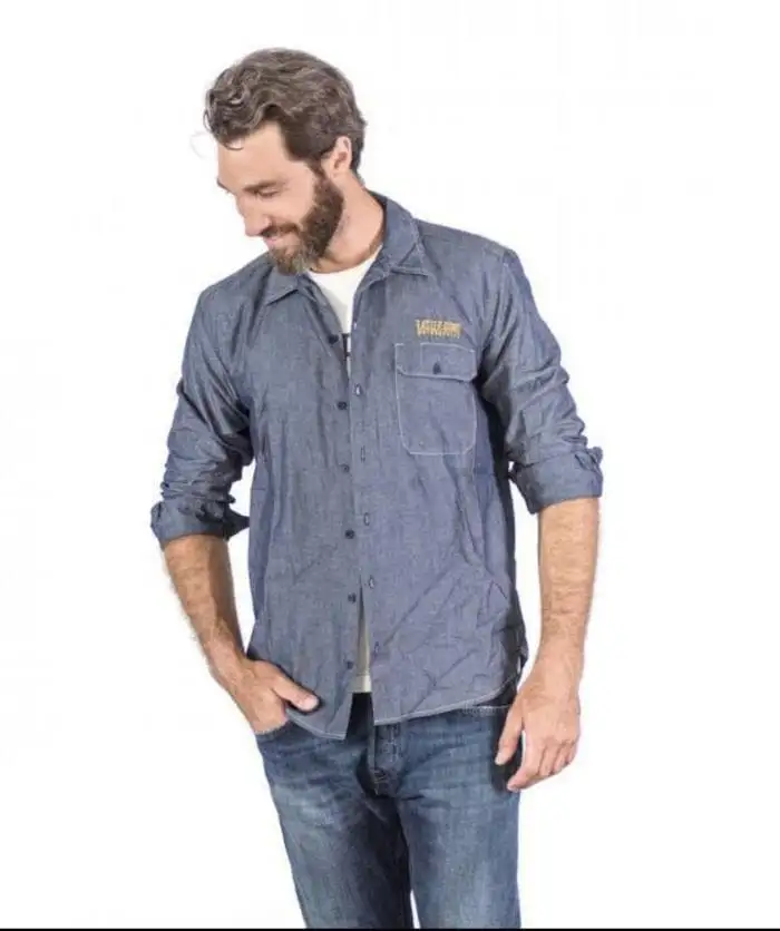 Camicia YAMAHA Faster Sons motorcycles maniche lunghe blue