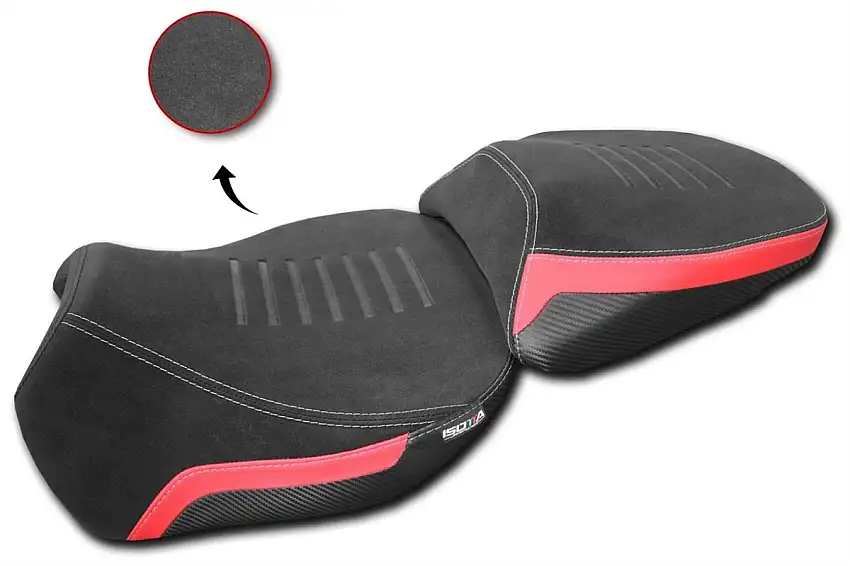 Sella Isotta Anteriore Comfort per Ducati Multistrada V4 Nero e Rosso