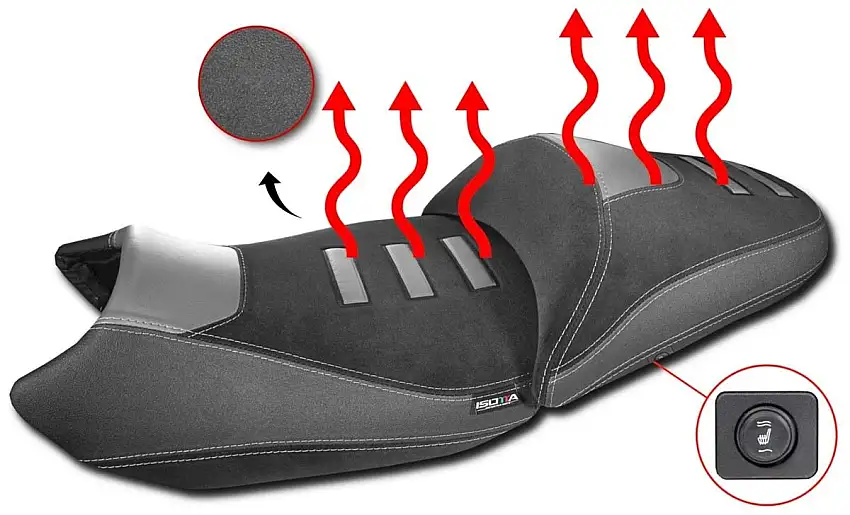 Sella Isotta Anteriore Comfort RISCALDATA per BMW R 1300 GS 2023> NERO RIBASSATA